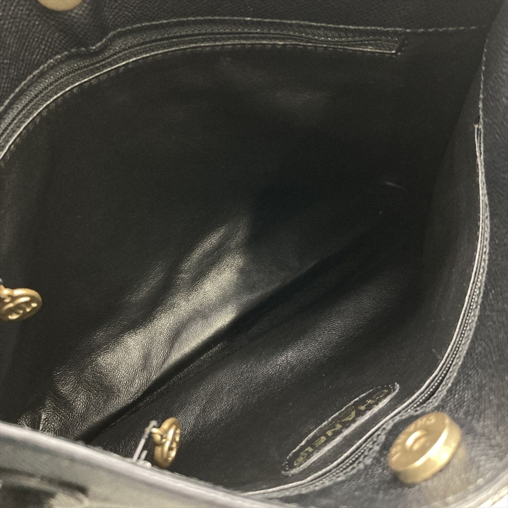 CHANEL Black Caviar Leather Shoulder Bag - Picture 8 of 14